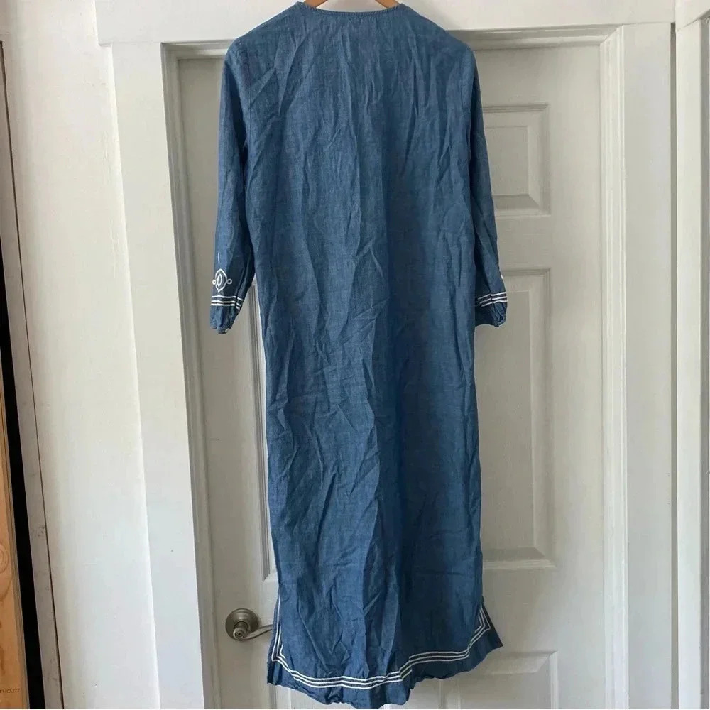 J. McLaughlin Pansy Denim Maxi Dress - Picture 5 of 8